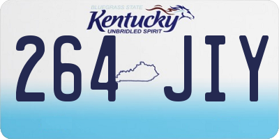 KY license plate 264JIY