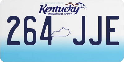 KY license plate 264JJE