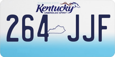 KY license plate 264JJF
