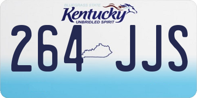 KY license plate 264JJS