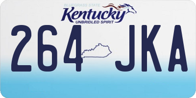 KY license plate 264JKA