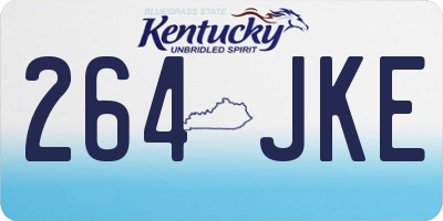 KY license plate 264JKE