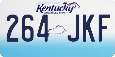 KY license plate 264JKF