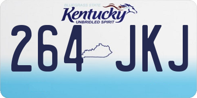 KY license plate 264JKJ