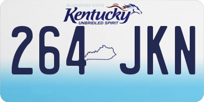 KY license plate 264JKN
