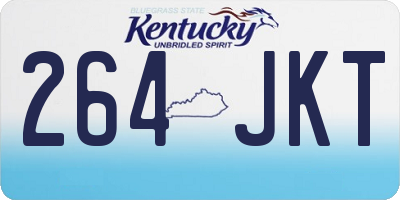 KY license plate 264JKT