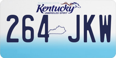 KY license plate 264JKW