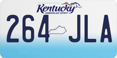 KY license plate 264JLA