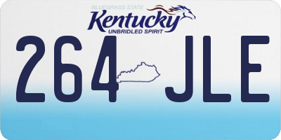 KY license plate 264JLE