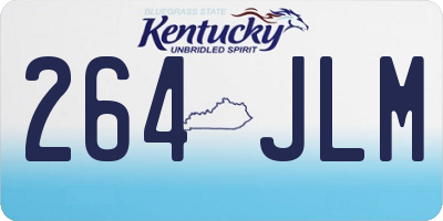 KY license plate 264JLM