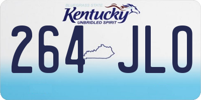 KY license plate 264JLO