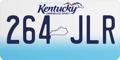 KY license plate 264JLR