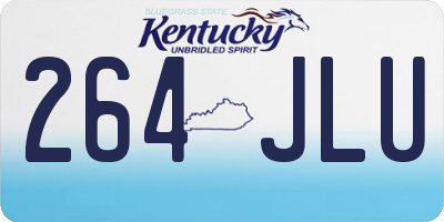 KY license plate 264JLU