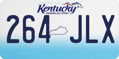 KY license plate 264JLX