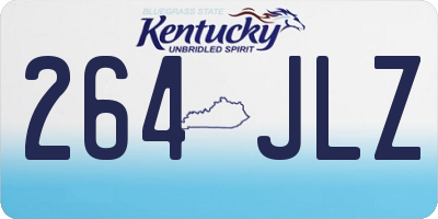KY license plate 264JLZ