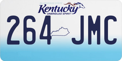 KY license plate 264JMC