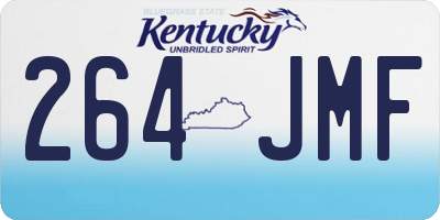 KY license plate 264JMF