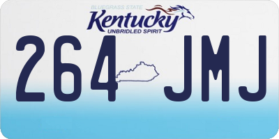 KY license plate 264JMJ