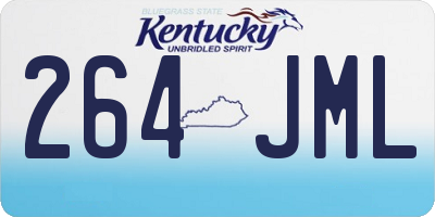 KY license plate 264JML