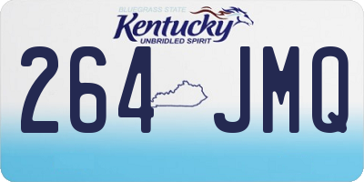 KY license plate 264JMQ