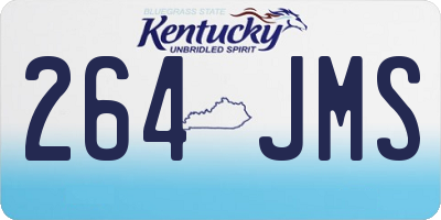 KY license plate 264JMS