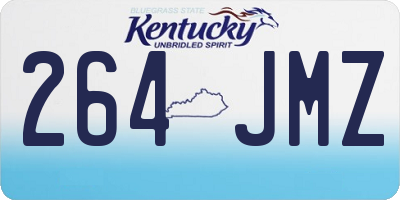 KY license plate 264JMZ