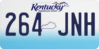 KY license plate 264JNH