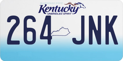 KY license plate 264JNK