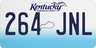 KY license plate 264JNL