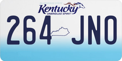 KY license plate 264JNO