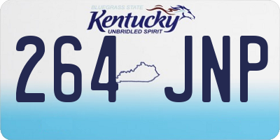 KY license plate 264JNP
