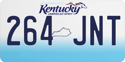 KY license plate 264JNT