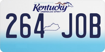 KY license plate 264JOB