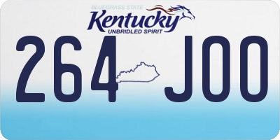 KY license plate 264JOO