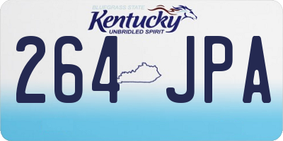 KY license plate 264JPA