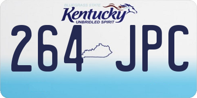 KY license plate 264JPC