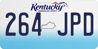 KY license plate 264JPD