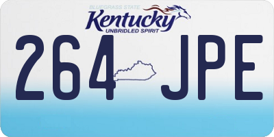 KY license plate 264JPE