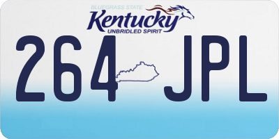 KY license plate 264JPL