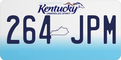 KY license plate 264JPM