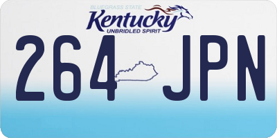 KY license plate 264JPN