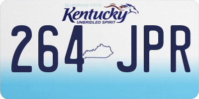 KY license plate 264JPR