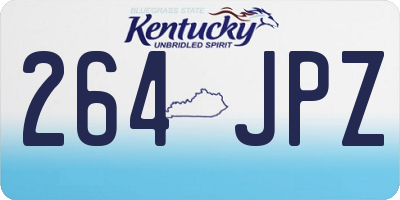 KY license plate 264JPZ