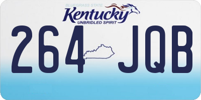 KY license plate 264JQB