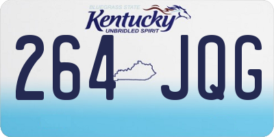 KY license plate 264JQG