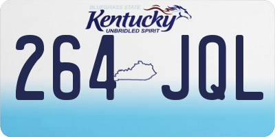 KY license plate 264JQL