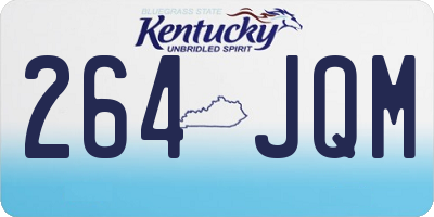KY license plate 264JQM
