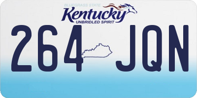 KY license plate 264JQN