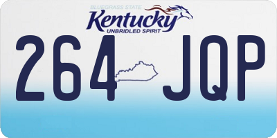 KY license plate 264JQP