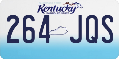 KY license plate 264JQS
